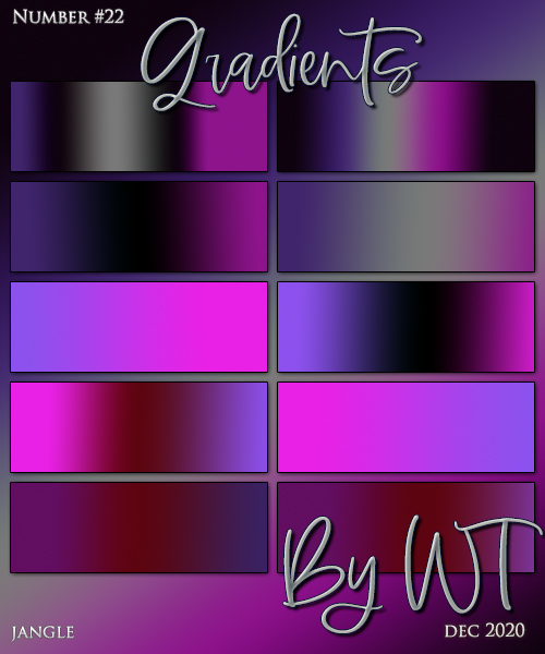 WT: Gradients 22 - Jangle
Description:	Price: 200 points
Stipulations: Do NOT share!
