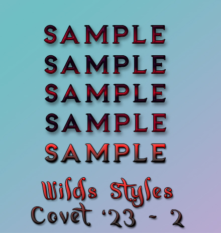 WT Styles: covet 23 - 2
Price: 350 points
Stipulations: Do NOT share!
