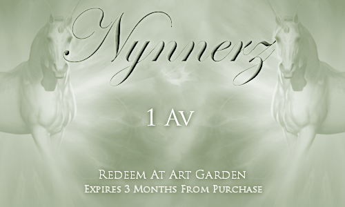 Nynnerz: 1 avatar
Price: 400 points
Stipulations: Contact the artist for further information.
