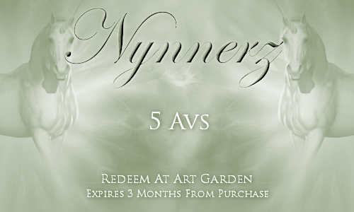 Nynnerz: 5 avatars
Price: 1500 points
Stipulations: Contact the artist for further information.
