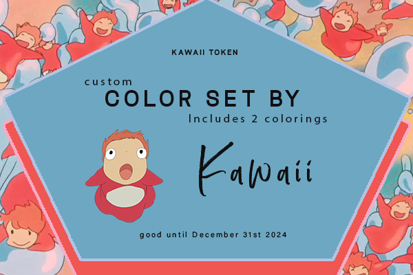 Kawaii: 1 custom coloring
Price: 250 points
Stipulations: Contact the artist for further information.
