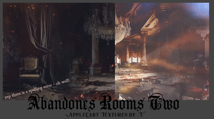 .T. Textures: Abandoned Rooms Two
Price: 300 points
Stipulations: Do NOT share!
