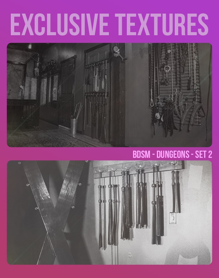 nymphie Textures: BDSM Dungeons Set 2
Price: 300 points
Stipulations: Do NOT share!
